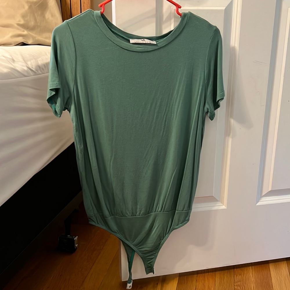 Small sage t-shirt bodysuit